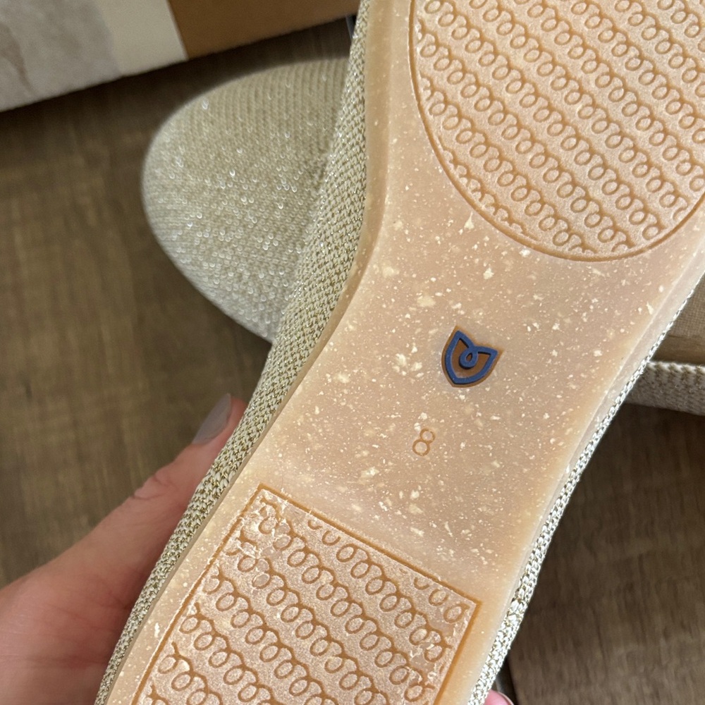 Rothy's Women's Beige Sparkle Flats - Picture 2 of 3